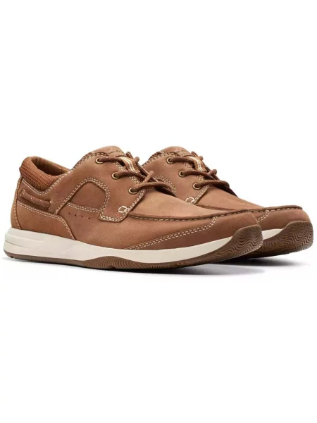 Čipkované tenisky Clarks hnedá
