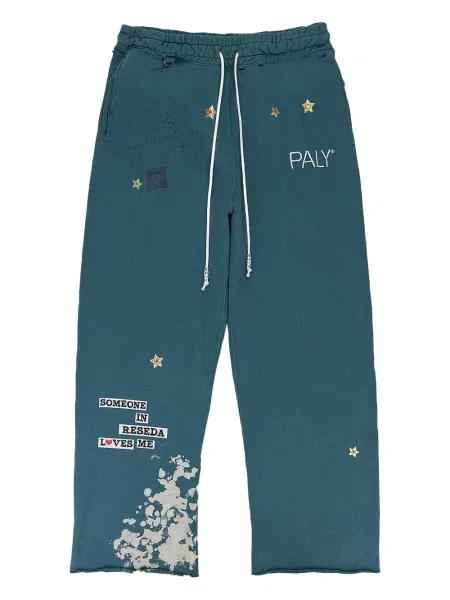 Pantaloni Paly alergare albastru