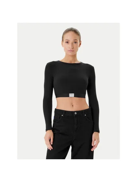 Guess Blúz Regular Fit fekete