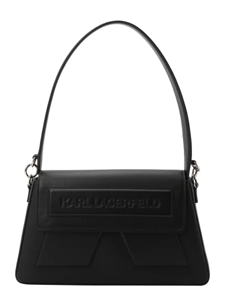 Karl Lagerfeld Kožená kabelka IKON/K čierna