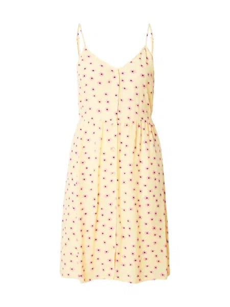 PIECES Rochie de vară PCEVIE închis / galben deschis / roz deschis albastru