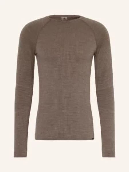 Odlo Koszulka Funkcyjna Seamless Performance Wool Z Wełną Merynosową braun brązowa