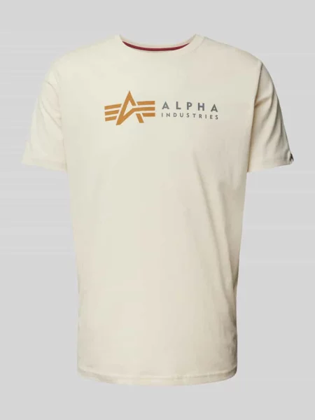 T-shirt z nadrukiem z logo Alpha Industries biała