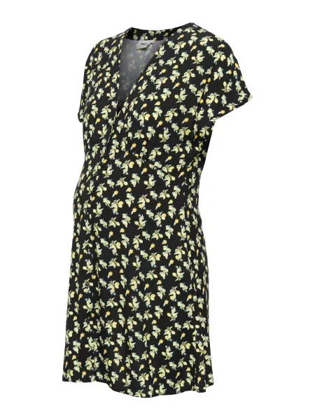 Only Maternity Rochie de vară OLMNOVA MOLLIE galben / verde mentă negru