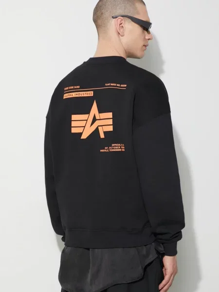 Alpha Industries bluza Logo BP z nadrukiem czarny