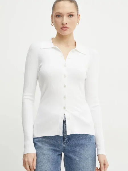 Жилетка с коприна MICHAEL Michael Kors от лека материя бежово