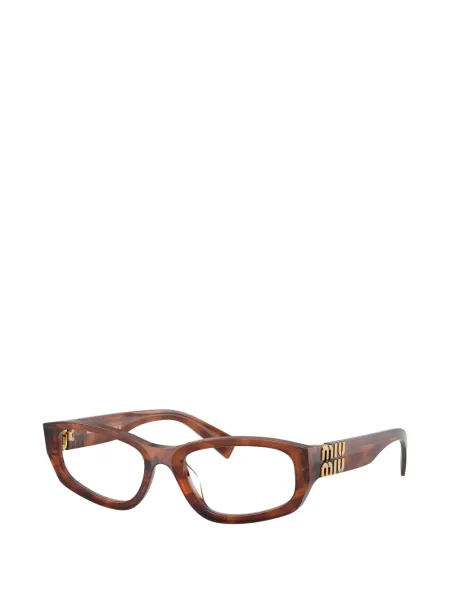 Sunčane naočale Miu Miu Eyewear s autogramom smeđa