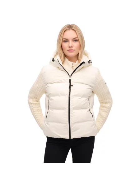 Pletené sako Superdry biela