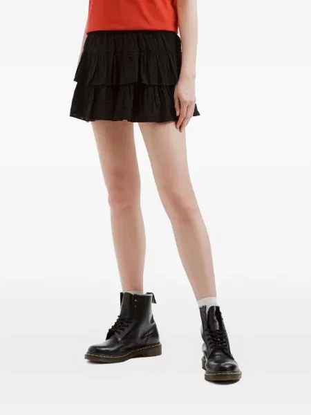 Fusta mini Chocoolate cu volane negru
