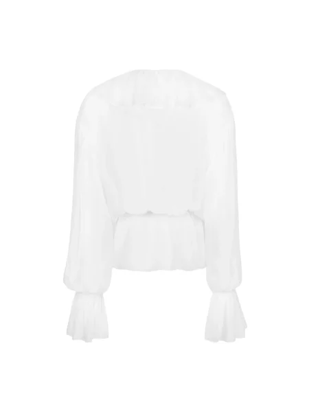 Jedwabna bluzka Dolce And Gabbana biała