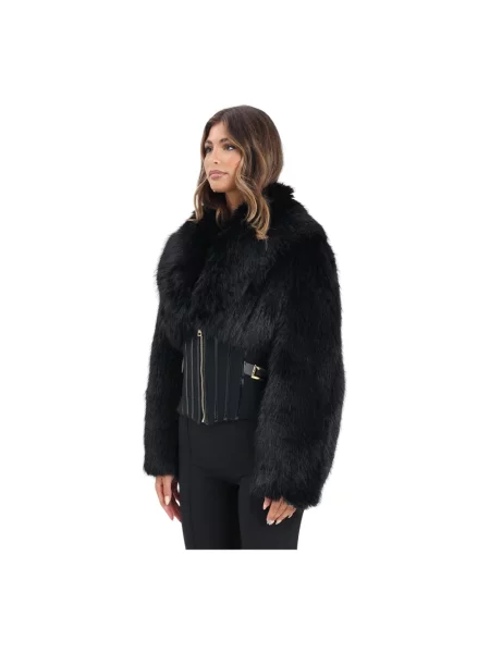 Elisabetta Franchi Kurtki Kobieta S Kurtki z futerkiem dla kobiet czarny