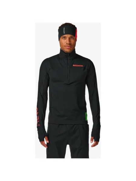 Koszulka z długim rękawem Rossignol Hero Half Zip S czarny
