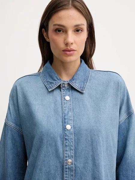 Calvin Klein Jeans koszula jeansowa relaxed z kołnierzykiem klasycznym niebieski