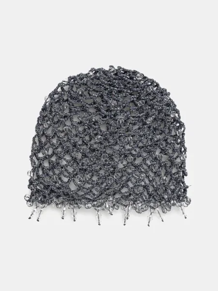 Шапка The Sleeper с фина плетка сребристо