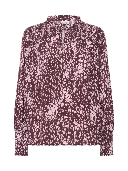 SAINT TROPEZ Bluză MalikaSZ ciocolatiu / pastel roz