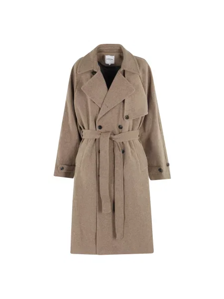 Długi płaszcz La Piscine brązowy