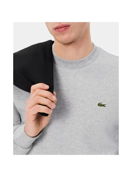 Lacoste bluza z bawełną szara