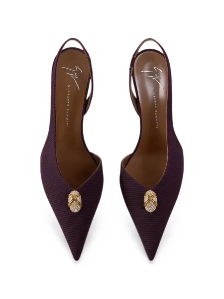 Pantofi cu toc Giuseppe Zanotti slingback violet