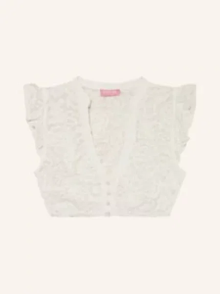 Krüger Bluzka Dirndl Z Koronki weiss biała