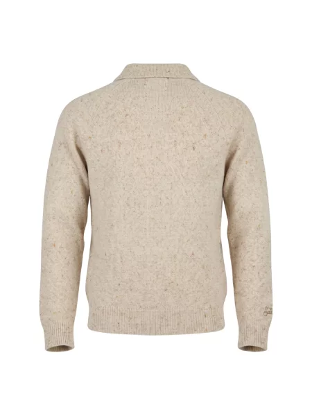 Sweter Mc2 Saint Barth wełniany beżowy