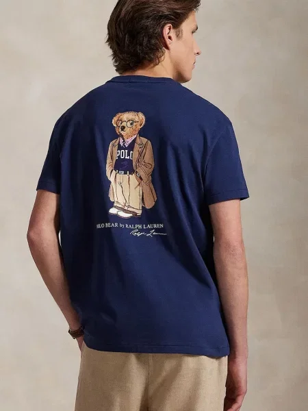 Къс тениска Polo Ralph Lauren тъмносиньо