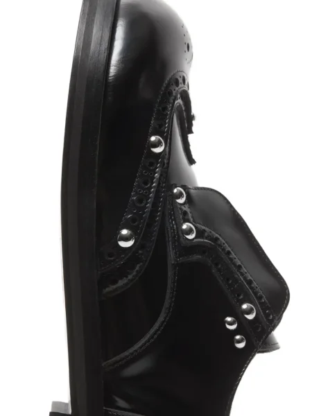 Pantofi derby Acne Studios din piele cu tepi negru