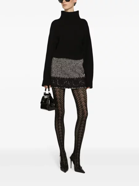 Raštuotas sijonas Dolce & Gabbana pilka