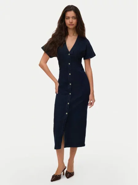 Vero Moda Sukienka jeansowa Sanni Granatowy