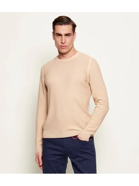 Gran Sasso Gyapjú kötött pulóver bézs