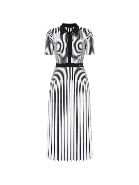 Rochie midi Karl Lagerfeld cu dungi alb