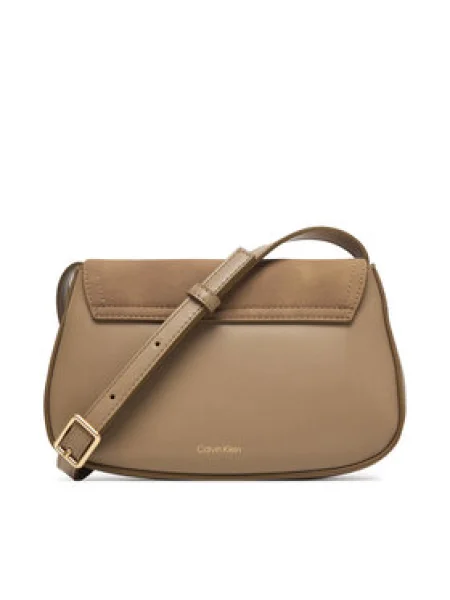 Calvin Klein Kabelka Ck Brushed Flap Camera Bag béžová