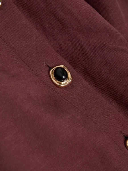 Cu centură rochie midi Self-portrait maro