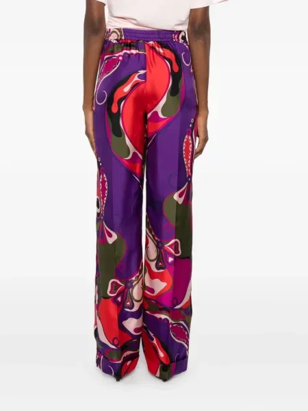 Pantaloni Pucci cu imagine cu imprimeu abstract violet