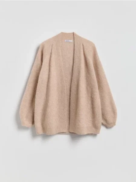 Reserved Cardigan cu adaos de lână de alpaca bej