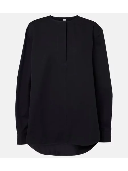 Cămașă Toteme din țesătură twill albastru