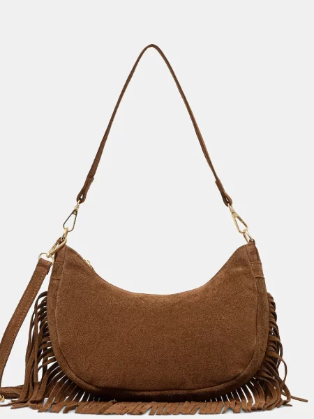 Замшевая сумка Answear.lab коричневая