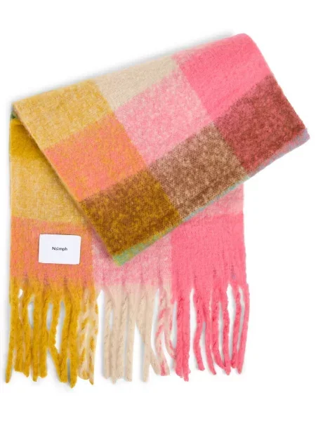 Nümph Szalik NUFilora Kobiety wyrazisty róż|żółty|wielokolorowy w kratkę ONE SIZE żółta