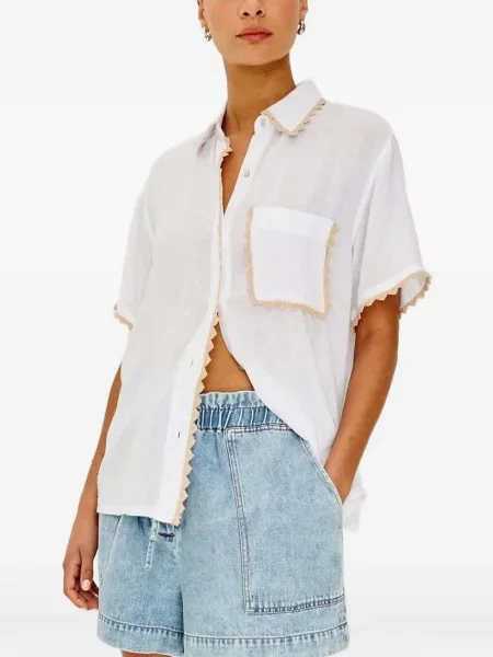 Cămașă Rails din dantelă alb