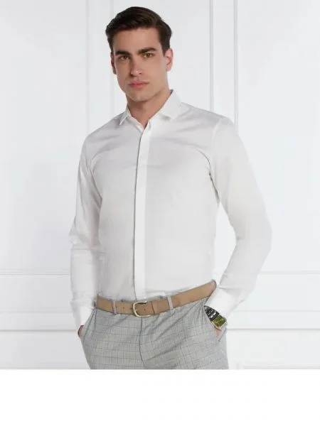 HUGO Ing Ejinar | Extra slim fit | stretch fehér