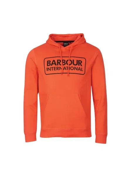 Bluza z kapturem Barbour z kapturem pomarańczowa