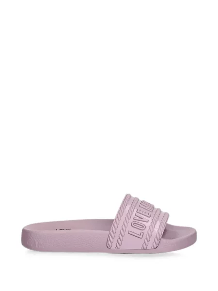 Papuci Love Moschino cu autograf violet