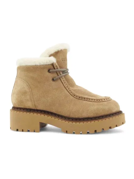Buty do kostki Frau skórzane beżowe