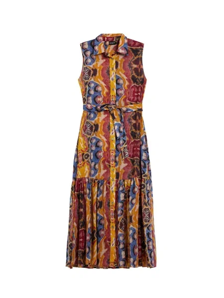 Desigual Rochie albastru / galben roșu