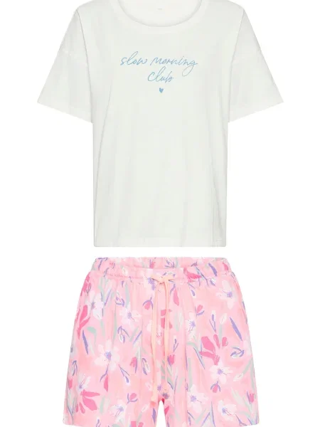 VIVANCE Kratke hlače za spanje nebeško modra / roza / roza bela