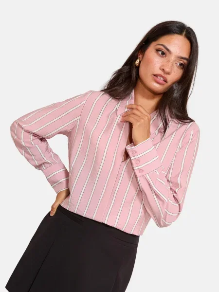 Friends Like These Bluză roz alb