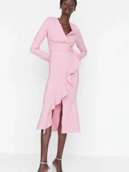 Rochie midi Trendyol roz