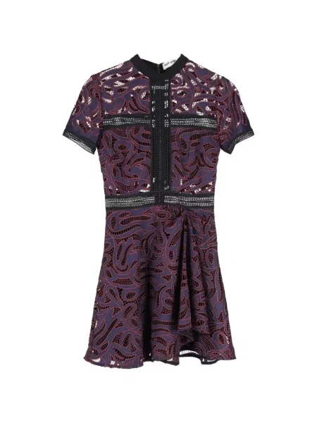 Rochie mini Self-portrait scurtă de costum violet