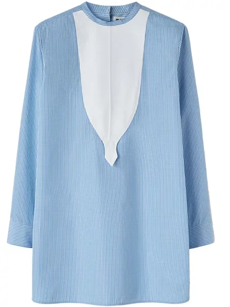 Bluză Jil Sander din poplin albastru