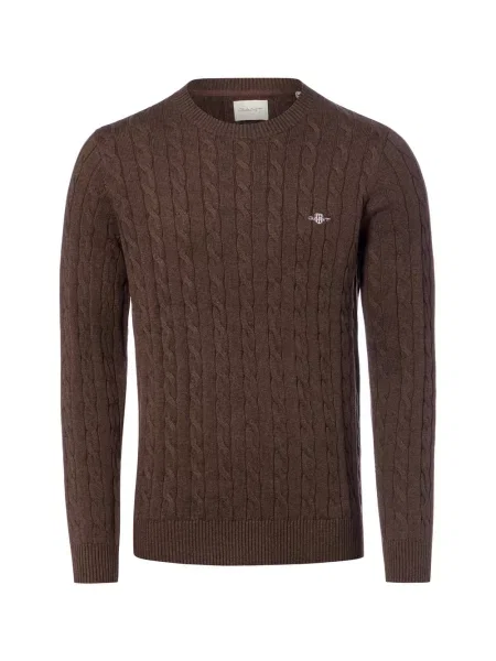 Gant Sweter Mężczyźni M brązowy