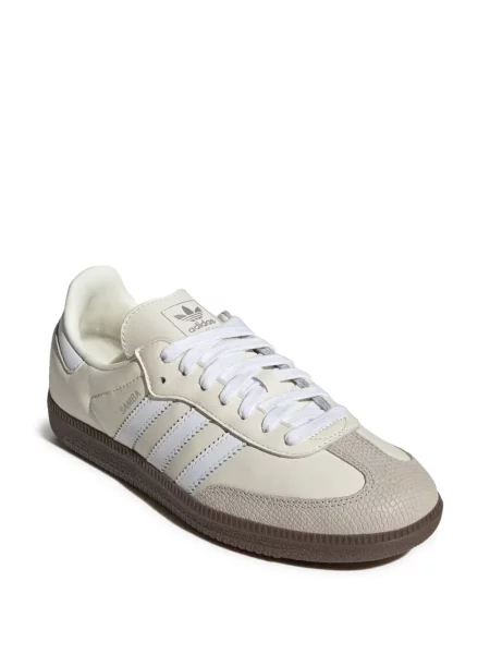 Δερμάτινα sneakers Adidas Samba με λεοπαρ μοτιβο από λουστρίνι λευκό
